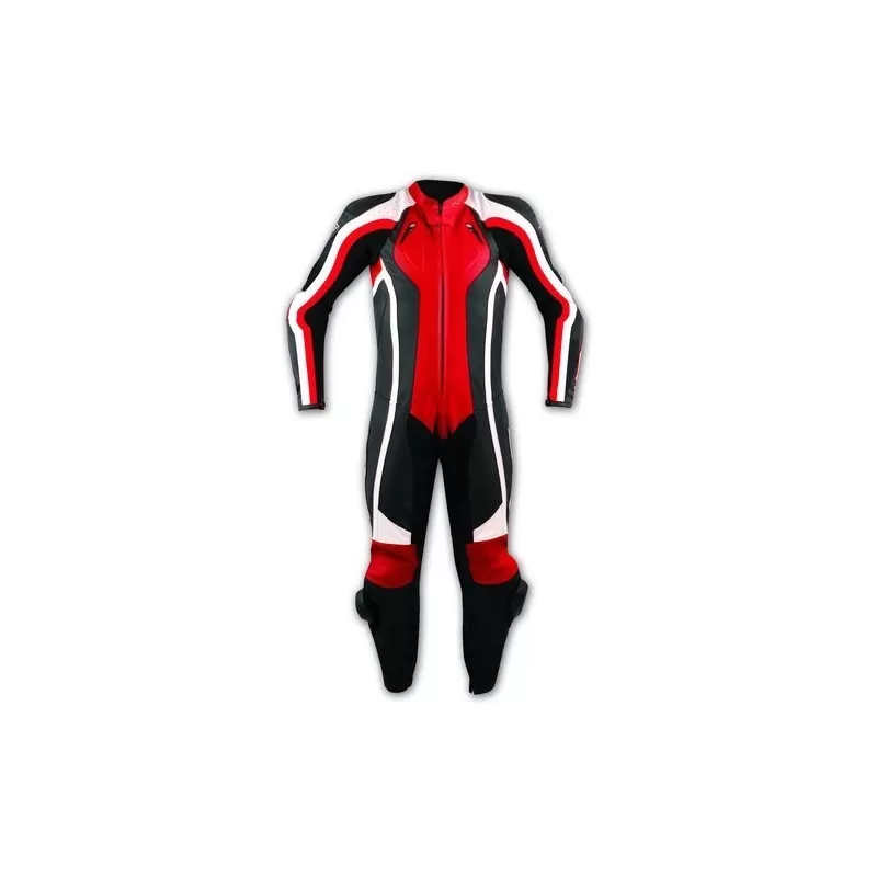 A-Pro Lightning Leather Motorcycle Suit 1-Piece Red