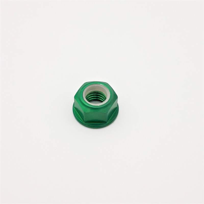 Lightech M10 X1.25 Ergal Green Locking Nut 0011M10125VER