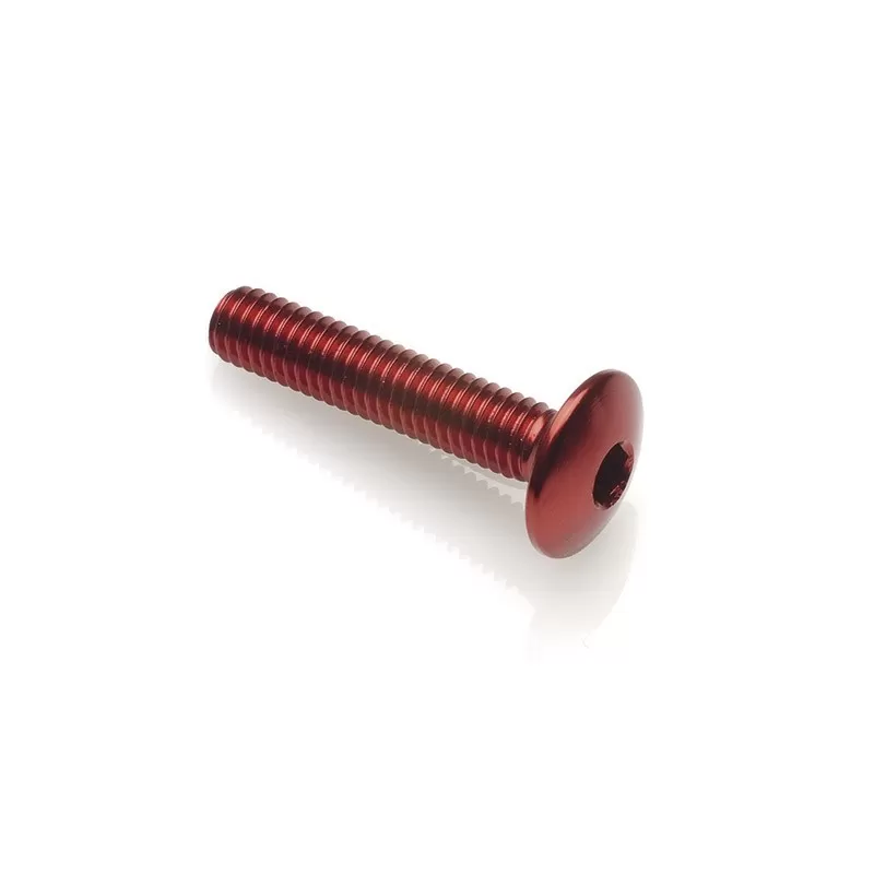 Lightech Button Head Ergal Cl 002 M5 L. 15 Head Ø12  Ergal (7075 T6) Red 002M5015ROS