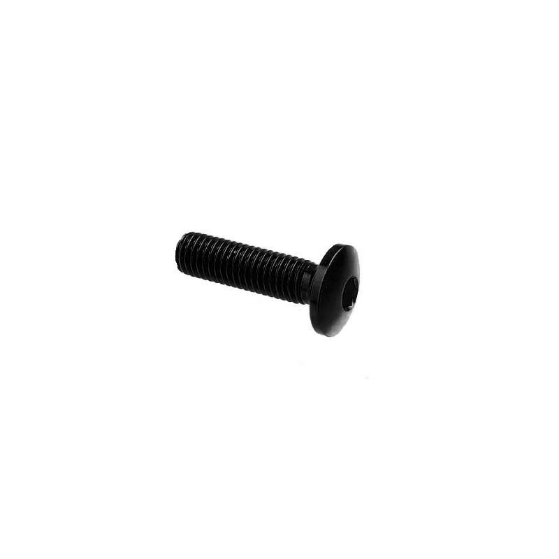 Lightech Button Head Ergal Cl 002 M6 L. 30 Head Ø14  Ergal (7075 T6) GlossyBlack 002M6030NER