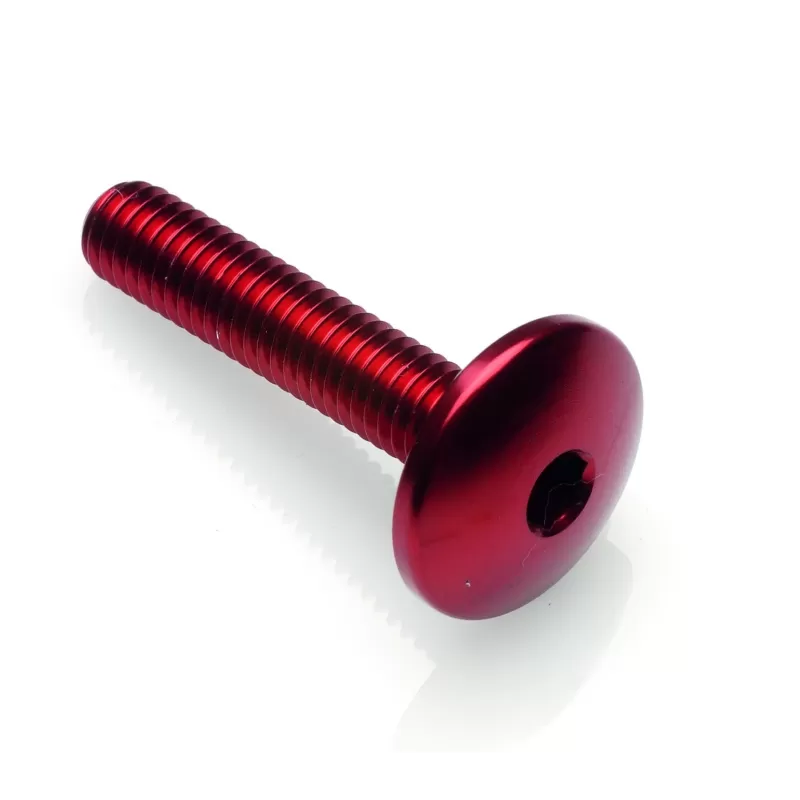 Lightech Button Head Ergal Cl 003 M5 L. 20 Head Ø14  Ergal (7075 T6) Red 003M5020ROS