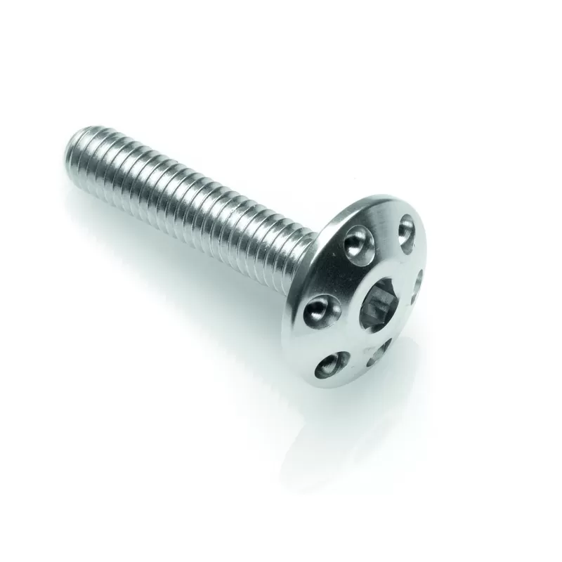 Lightech Drilled Screw M8 X 20 Silver FORM820SIL