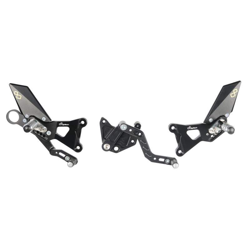 Lightech Adjustable Rear Sets With Fold Up Foot Pegs FTRBM002W