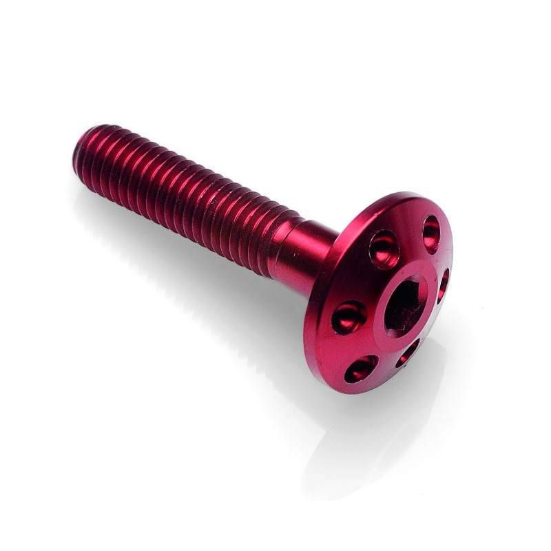 Lightech Drilled Screw M8 X 30 Red FORM830ROS