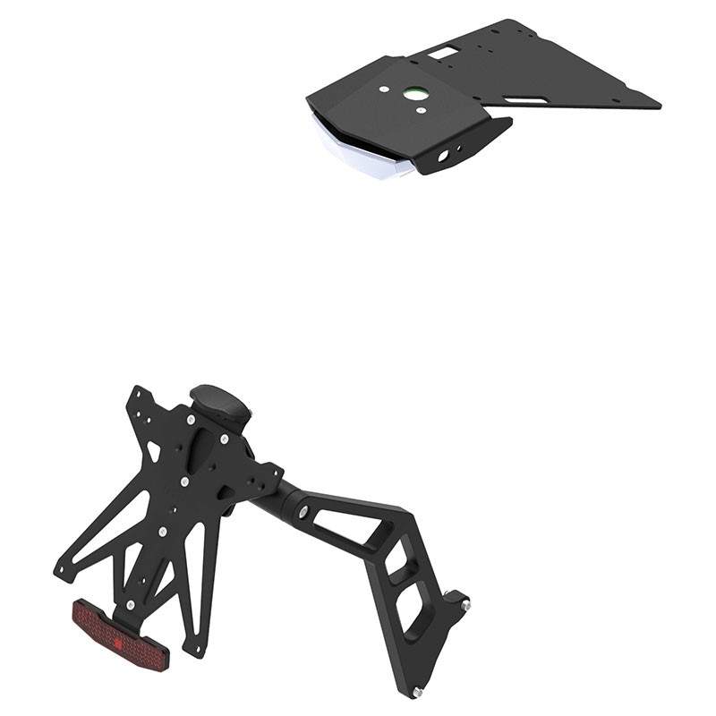 Lightech Black Adjustable License Plate Holder Kit  KTARBM109B1