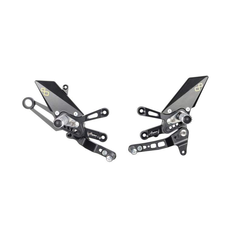 Lightech Adjustable Rear Sets With Fold Up Foot Pegs , Standard Shifting  FTRAP005W
