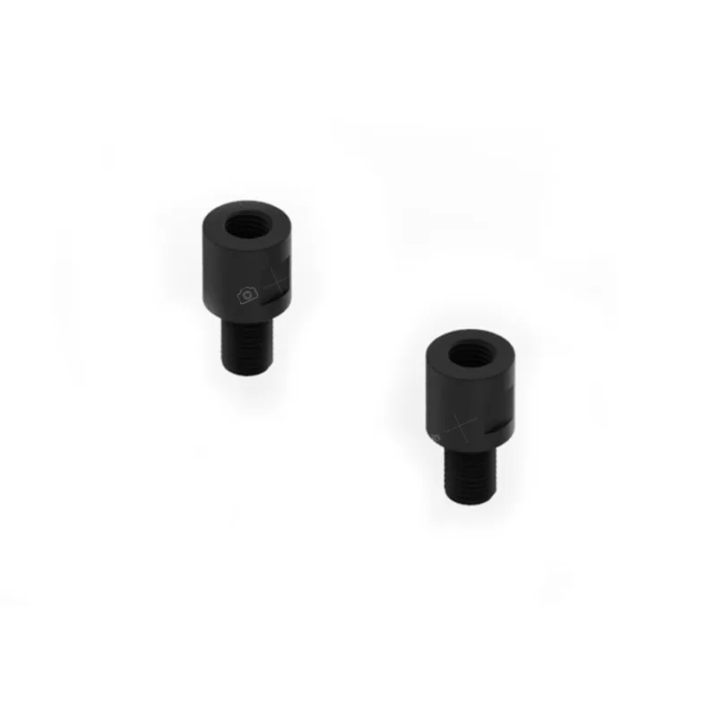 Lightech Mirrors Adaptors Kit With Thread  (From M10 X 1.25 Female To M10 X 1.25 Male R + L) MattBlack SPEAL021NER