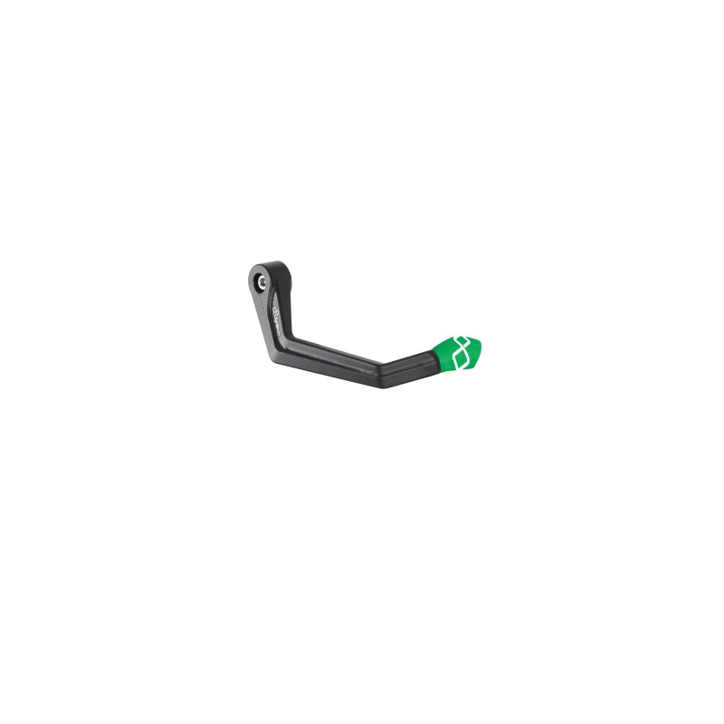 Lightech Aluminum Brake Lever Guard - Axle Base 132 mm / Anodized Guard end Green ISS113RAVER