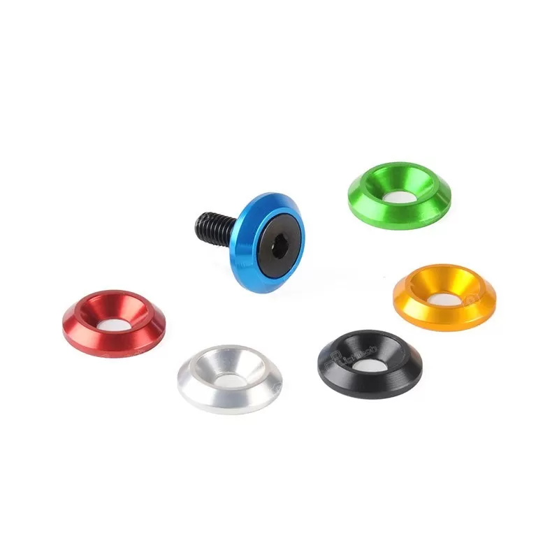 Lightech Ergal Black Bolts Kit M8x25 And Anodized Washers Cobalt TAR009COB