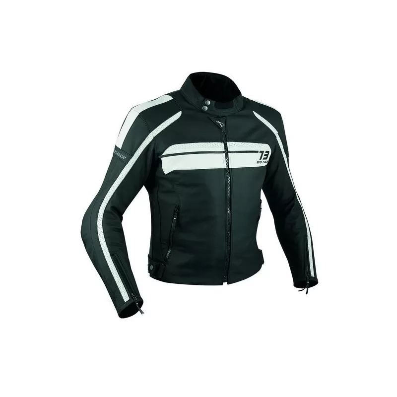 A-Pro Sbk White Leather Motorcycle Jacket