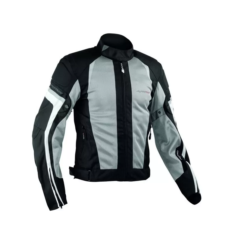 A-Pro Eolo Grey Black Summer Motorcycle Jacket