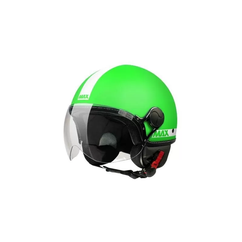 Casco Moto Jet Max Power Fluo Matt Green