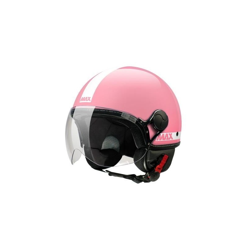 Max Power Shiny Pink Jet Motorcycle Helmet