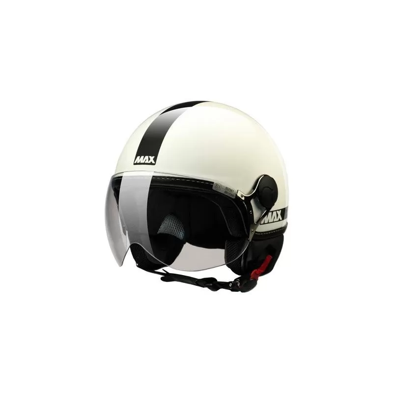 Max Power Shiny White Jet Motorcycle Helmet