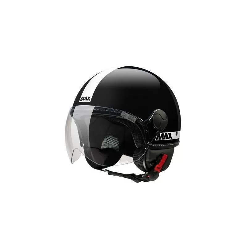 Max Power Shiny Black Jet Motorcycle Helmet