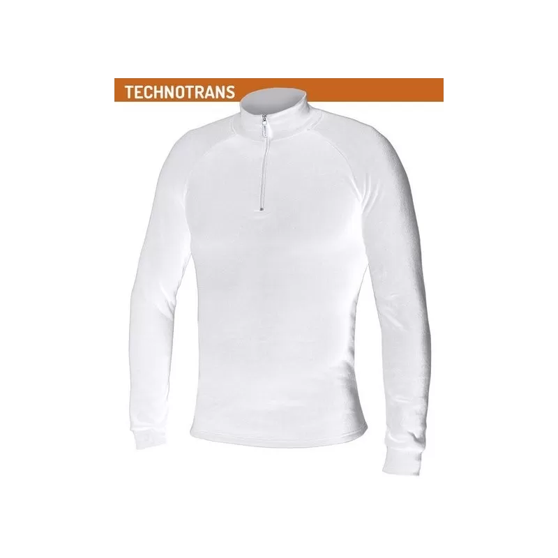 Biotex Technotrans Thermal Turtleneck Zip White