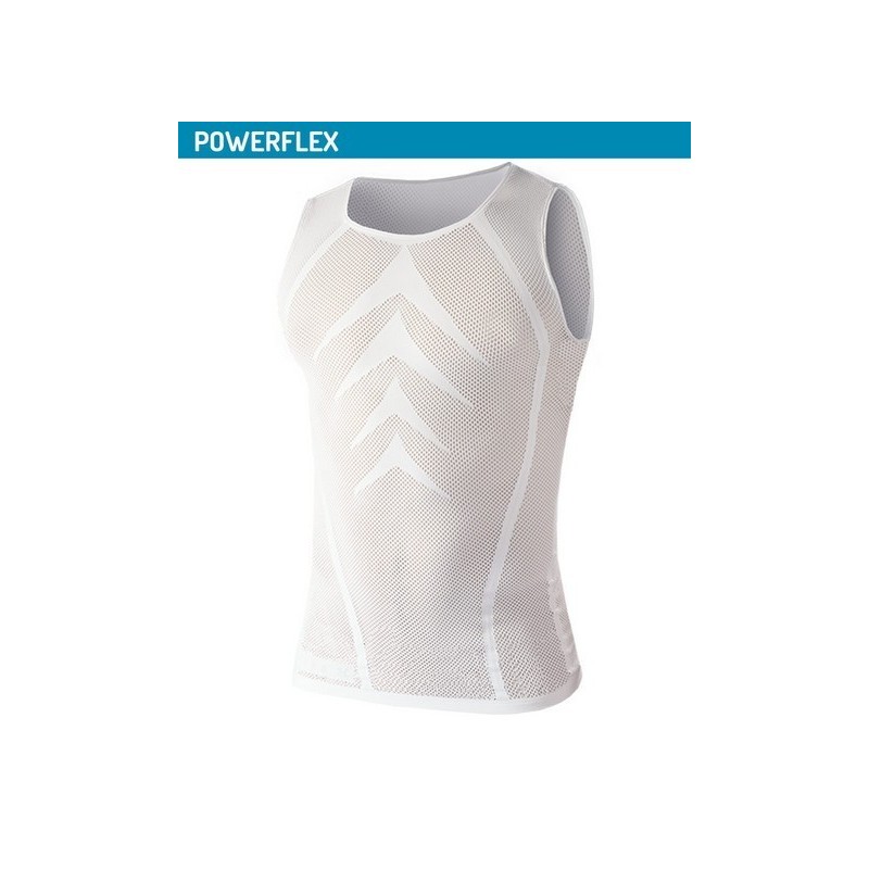 Biotex Double Elastic Tech Sleeveless Shirt White