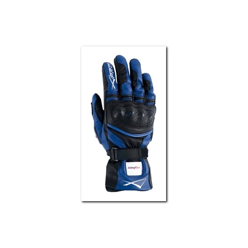 Leather Gloves A-Pro Precision Black Blue