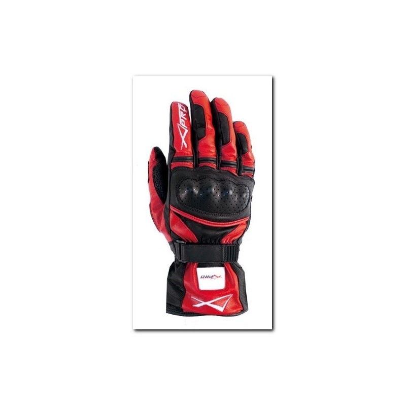 Leather Gloves A-Pro Precision Black Red