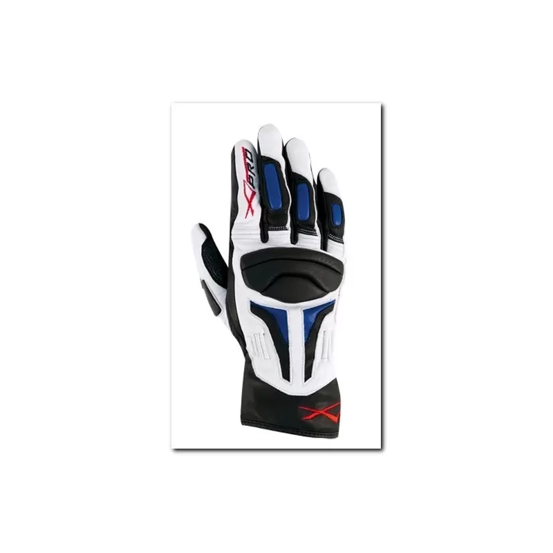 Guanto Moto A-Pro Fire Power White Blue